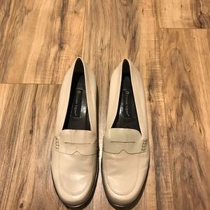 Etienne Aigner cream penny loafers 10